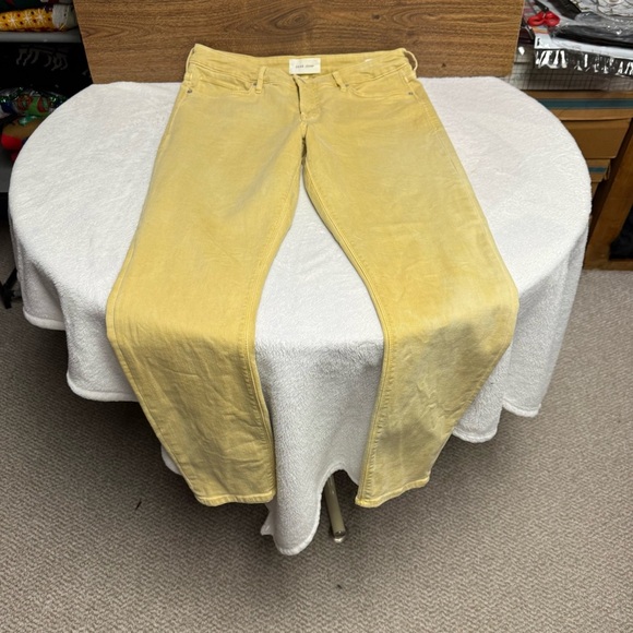 Dear John size 30 Giselle skinny fit Yellow Jeans slight tye dye pattern - Picture 3 of 9